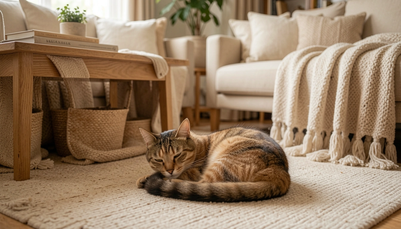 7 Warm Living Room Decor With A Cat Ideas That Still Look Stylish